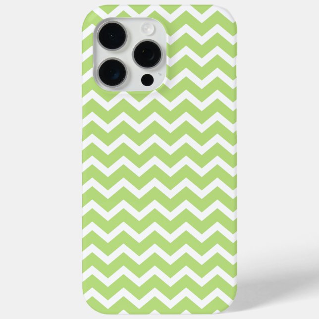 Funda De Case-Mate Para iPhone Patrón de Chevrons ZigZag verde (Reverso )
