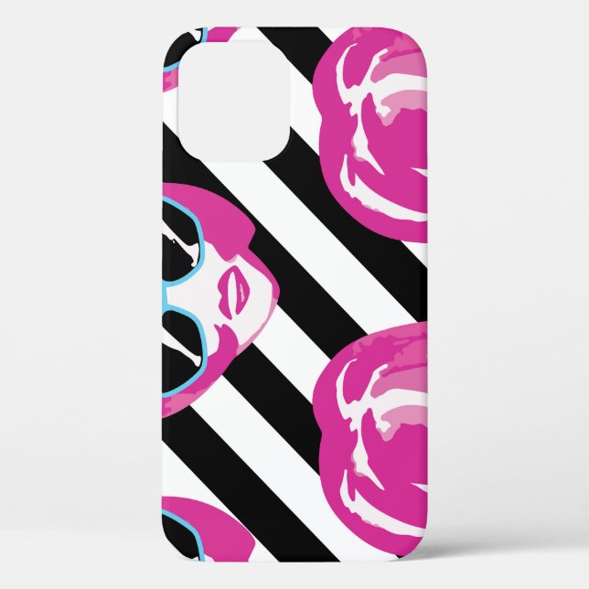Funda De Case-Mate Para iPhone Patrón de Chicas de moda acuarela (Reverso )