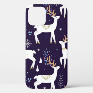 Funda Para iPhone 12 Patrón de ciervo personalizado sin soldadura, retr