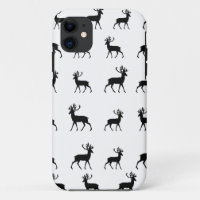 Patrón de ciervos en blanco y negro