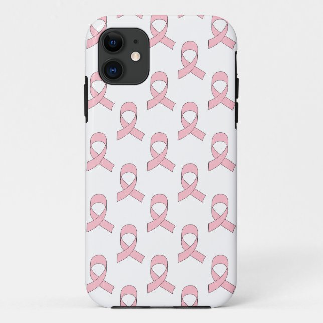 Funda De Case-Mate Para iPhone Patrón de cinta rosada (Reverso)