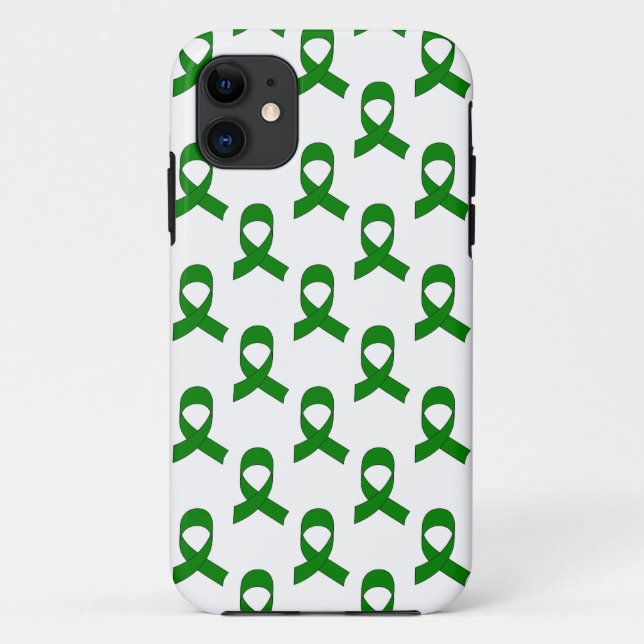 Funda De Case-Mate Para iPhone Patrón de cinta verde (Reverso)