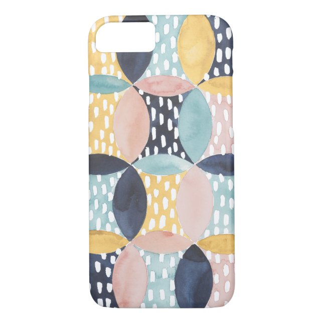 Funda De Case-Mate Para iPhone Patrón de círculo abstracto (Reverso)