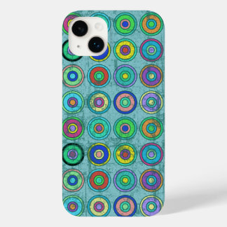 Funda Para iPhone 14 Plus De Case-Mate Patrón de círculo azul retro poco profundo