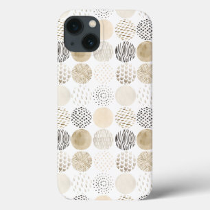 Funda Para iPhone 13 Patrón de círculo neutro abstracto