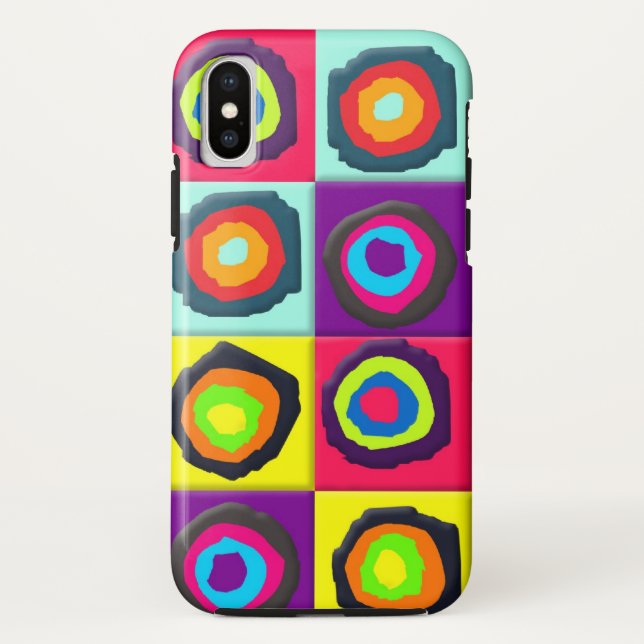 Funda De Case-Mate Para iPhone patrón de círculos (Reverso)