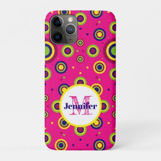 Funda Para iPhone 11 Pro Patrón de Círculos Funky Personalizado