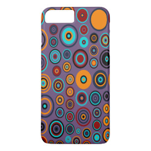 Funda Para iPhone 8 Plus/7 Plus Patrón de Círculos Pop Retro #4