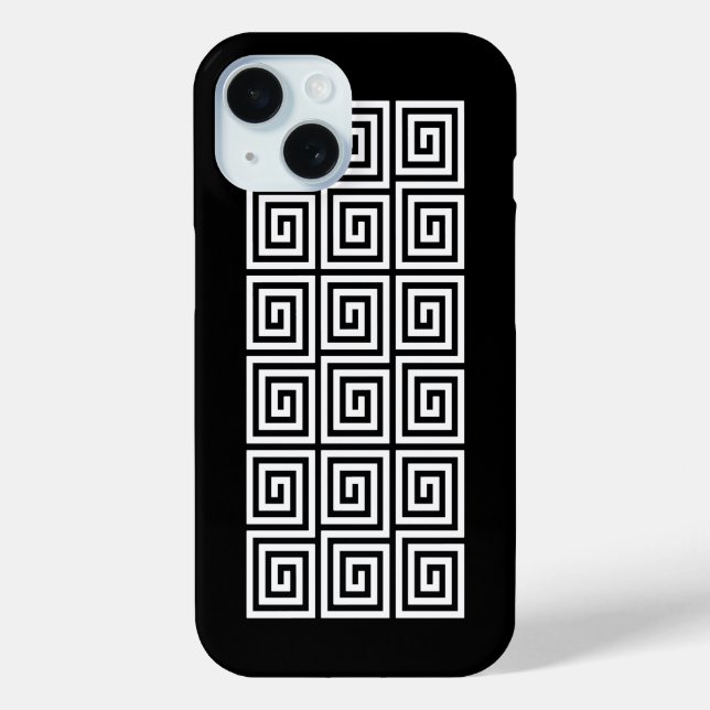 Funda De Case-Mate Para iPhone Patrón de clave griega (Reverso )