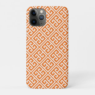 Funda Para iPhone 11 Pro Patrón de clave griega del Naranja tangerino