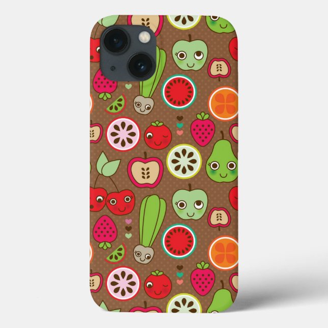 Funda De Case-Mate Para iPhone Patrón de cocción de frutas (Reverso)