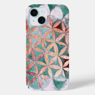 Funda Para iPhone 15 Patrón de color de agua abstracto de color rosa de
