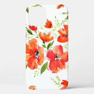 Funda Para iPhone 12 Patrón de color de agua de adornos de Naranja suav