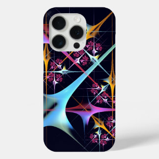 Funda Para iPhone 15 Pro Patrón de color de arte de color rosa floral moder