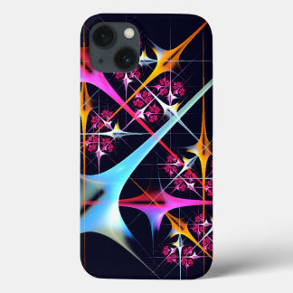 Funda Para iPhone 13 Patrón de color de arte de color rosa floral moder