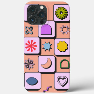 Funda Para iPhone 13 Pro Max Patrón de color retro Funda-mate personalizado iPh