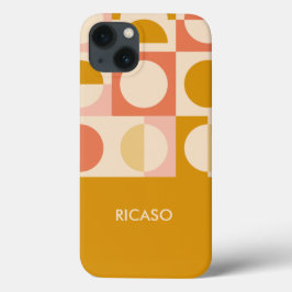 Funda Para iPhone 13 Patrón de color retro personalizado