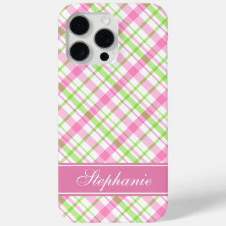 Funda Para iPhone 15 Pro Max Patrón de color rosa y verde