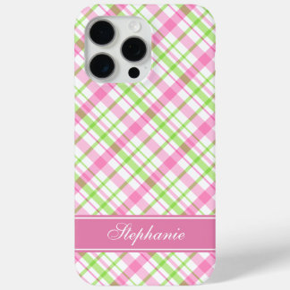 Funda Para iPhone 15 Pro Max Patrón de color rosa y verde