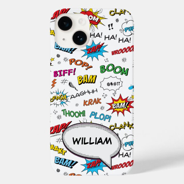 Funda De Case-Mate Para iPhone Patrón de cómics de superhéroes (Reverso )