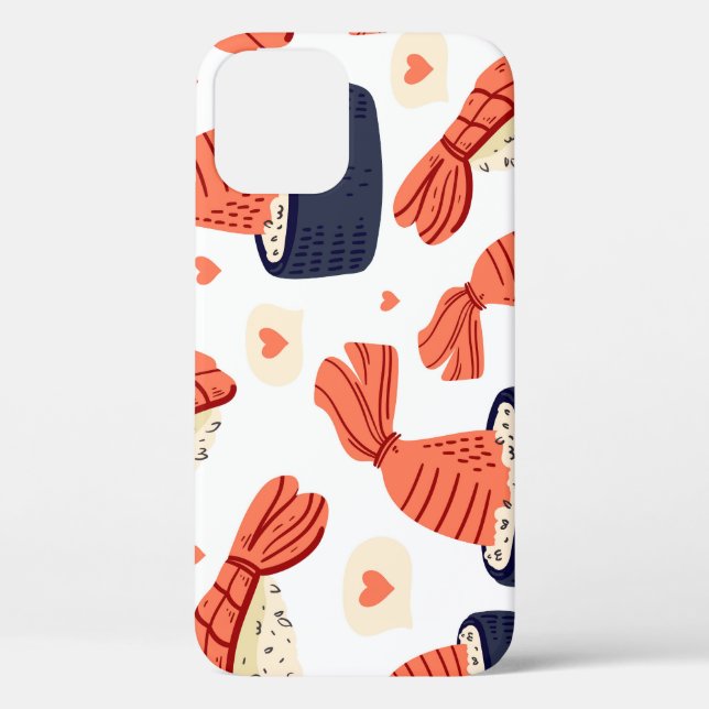 Funda De Case-Mate Para iPhone Patrón de comida japonesa sin problemas (Reverso )