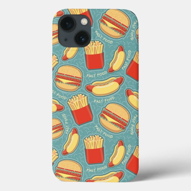 Funda De Case-Mate Para iPhone Patrón de comida rápida 3 (Reverso)