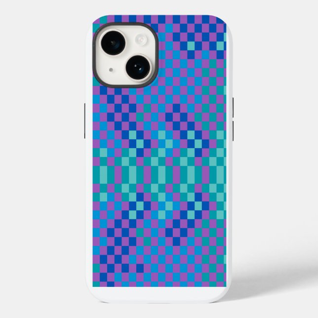 Funda De Case-Mate Para iPhone Patrón de comprobación de serpientes retro (Reverso )