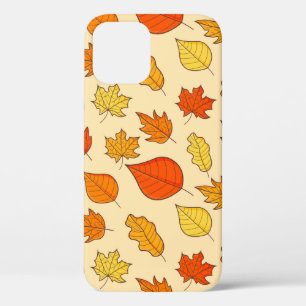 Funda Para iPhone 12 Patrón de concepto de hoja. Leaf Fall y Otoño Sy