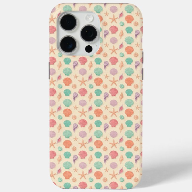 Funda De Case-Mate Para iPhone Patrón de concha costera (Reverso )