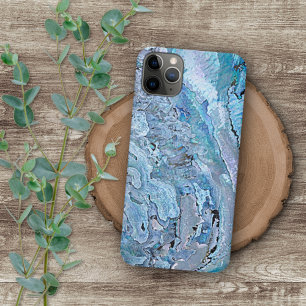Funda Para iPhone 11 Pro Max Patrón de concha de abulón púrpura turquesa rosa v
