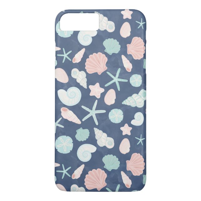 Funda De Case-Mate Para iPhone patrón de conchas marinas (Reverso)