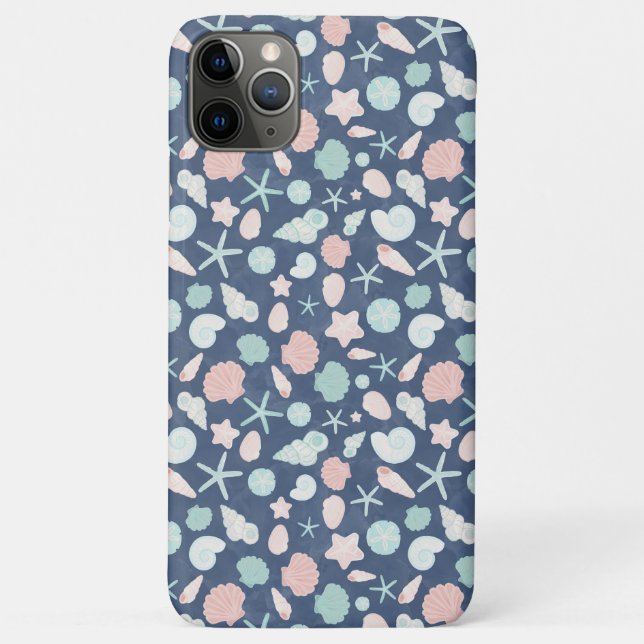 Funda De Case-Mate Para iPhone patrón de conchas marinas (Reverso)