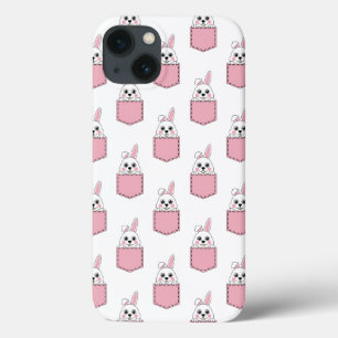 Funda Para iPhone 13 Patrón de conejo de Mascota de bolsillo