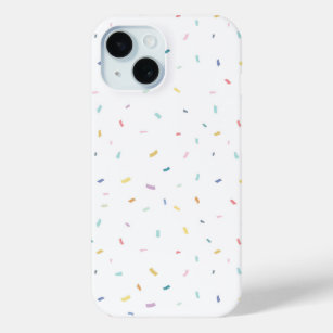 Funda Para iPhone 15 Patrón de confeti de color de agua suave