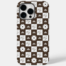 Funda Para iPhone 14 Pro Max De Case-Mate Patrón de contraste de color marrón y blanco