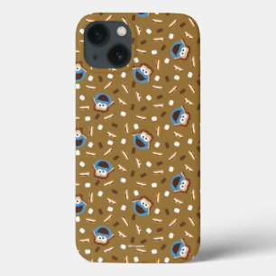 Funda Para iPhone 13 Patrón de Cookie Monster S-mores