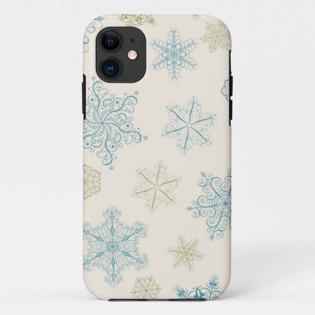Funda De Case-Mate Para iPhone Patrón de copo de nieve (Reverso)