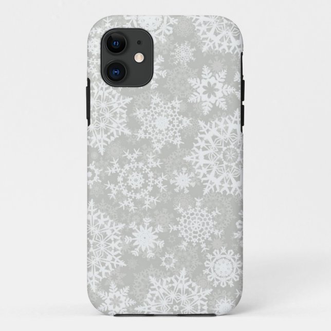 Funda De Case-Mate Para iPhone Patrón de copo de nieve (Reverso)