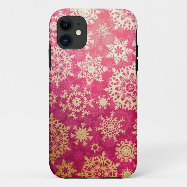 Funda De Case-Mate Para iPhone Patrón de copo de nieve (Reverso)