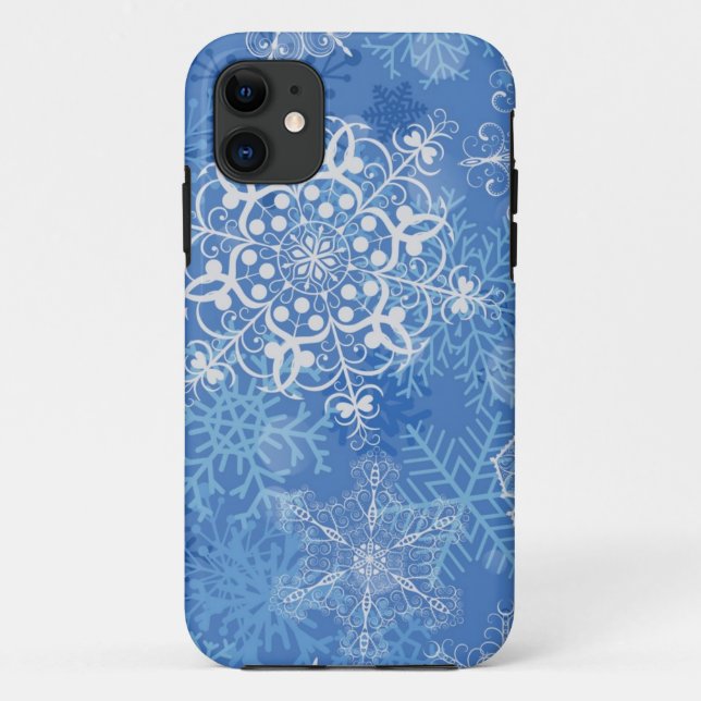 Funda De Case-Mate Para iPhone Patrón de copo de nieve (Reverso)