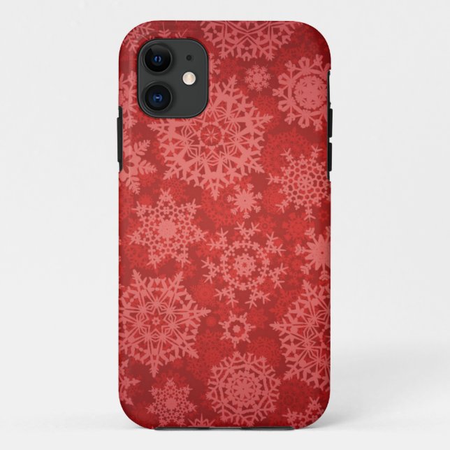 Funda De Case-Mate Para iPhone Patrón de copo de nieve (Reverso)
