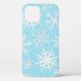 Funda Para iPhone 12 Patrón de copo de nieve