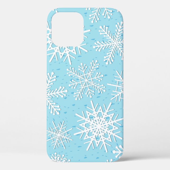 Funda De Case-Mate Para iPhone Patrón de copo de nieve (Reverso )