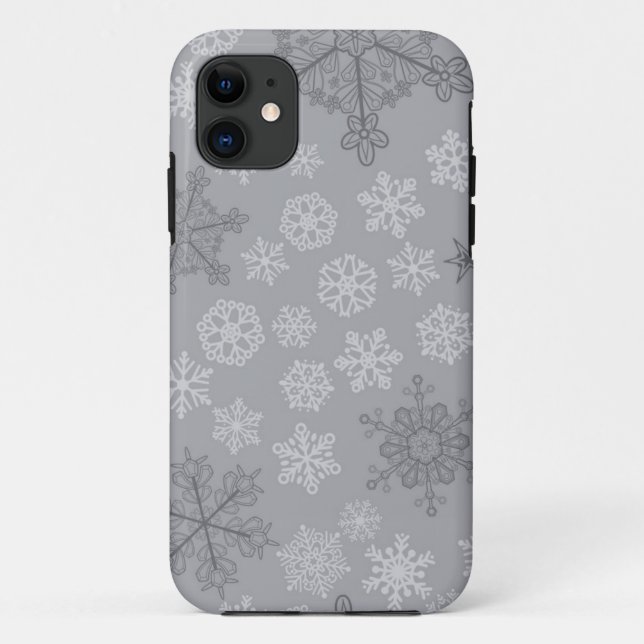 Funda De Case-Mate Para iPhone Patrón de copo de nieve (Reverso)