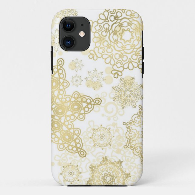 Funda De Case-Mate Para iPhone Patrón de copo de nieve (Reverso)
