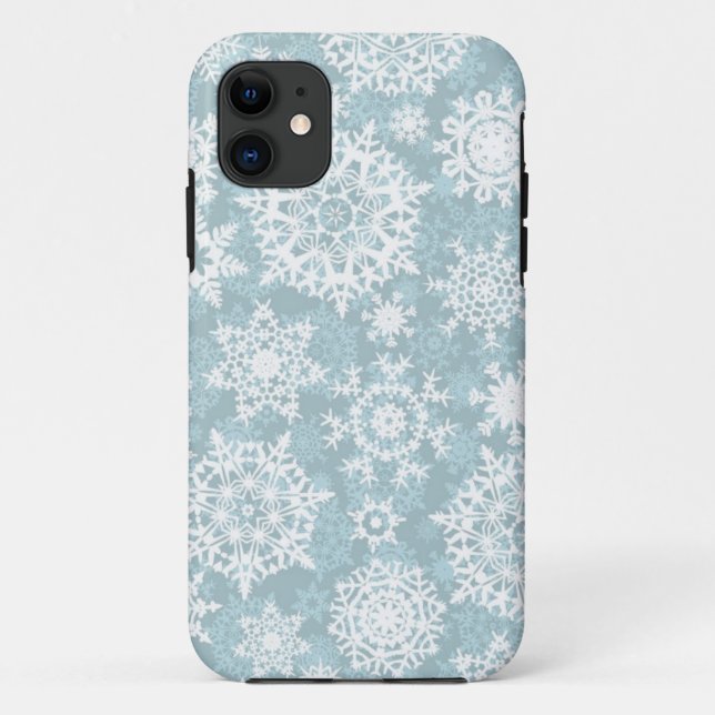 Funda De Case-Mate Para iPhone Patrón de copo de nieve (Reverso)