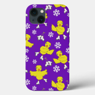 Funda Para iPhone 13 Patrón de copo de nieve de pollo de hielo