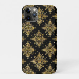 Funda Para iPhone 11 Pro Patrón de copo de nieve dorado ornamentado