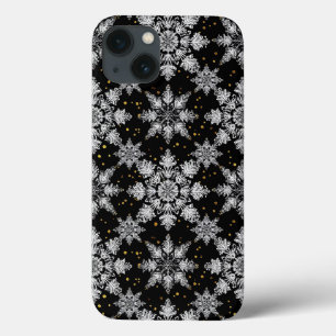 Funda Para iPhone 13 Patrón de copo de nieve Estética de escarcha elega
