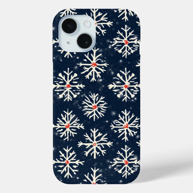 Funda De Case-Mate Para iPhone Patrón de copo de nieve Estilo invernal (Reverso )